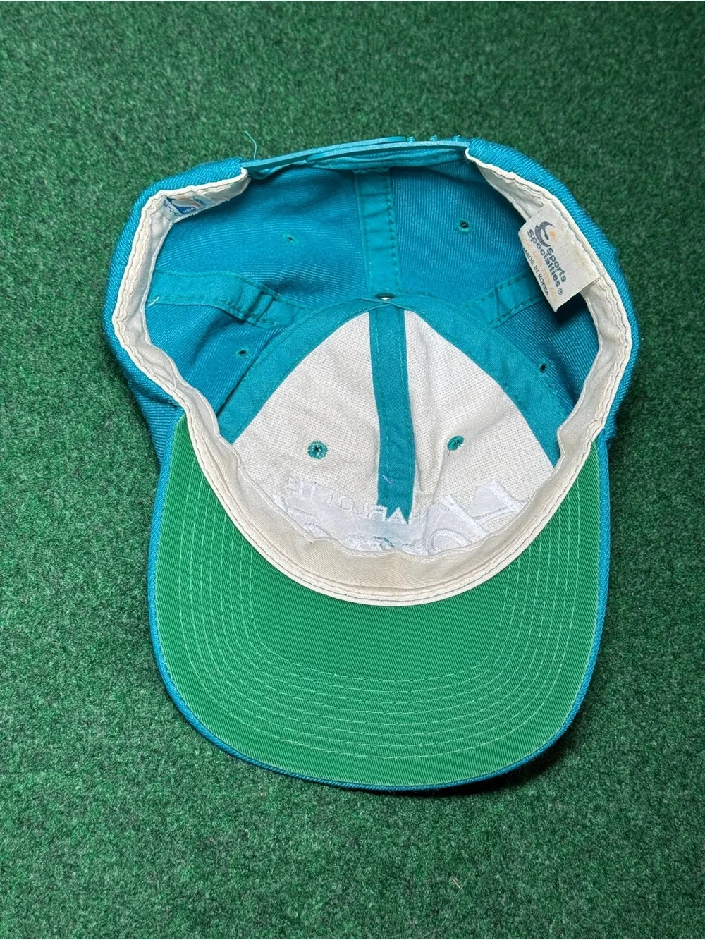 Charlotte Hornets Script Sports Specialties Snapback Vintage Hat 90s Wool NBA